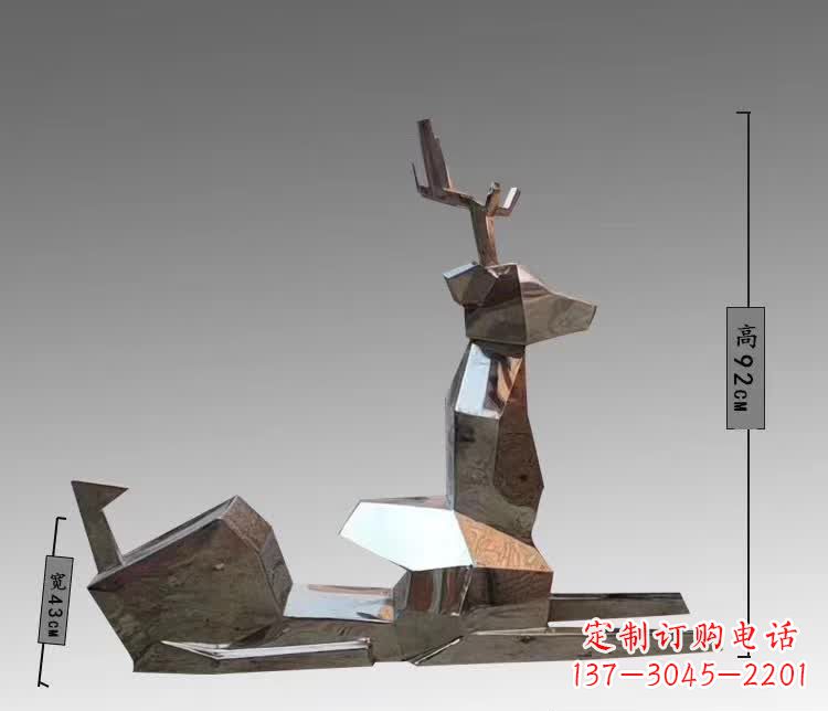 运城中领雕塑为您带来一款全新的不锈钢梅花鹿雕…