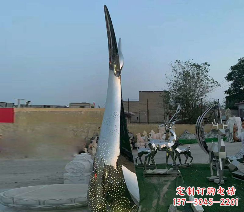 运城高雅优雅,中领雕塑定制不锈钢抽象天鹅雕塑