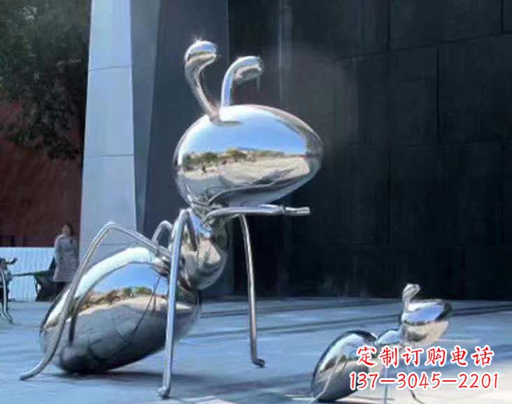 运城不锈钢蚂蚁雕塑,抛光镜面,精致精美