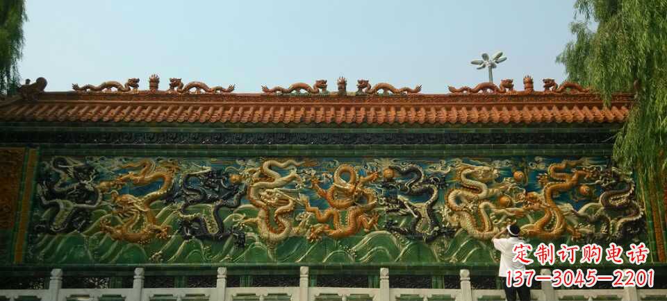 运城九龙壁景观石雕——造型精致,极致雕刻