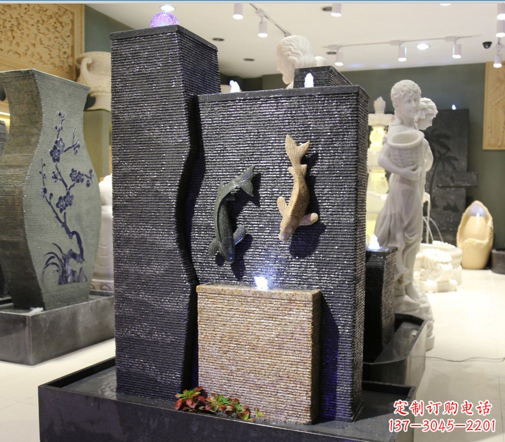 运城九龙太子石雕喷泉——精巧绝伦的喷泉雕塑