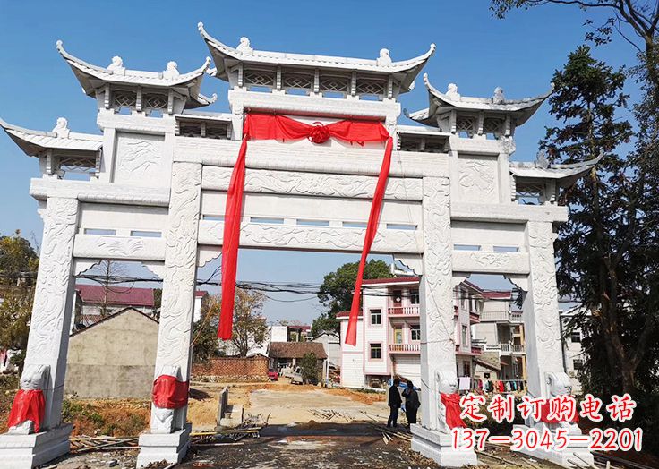 运城九襄石雕牌坊:专业定制精美牌坊雕塑