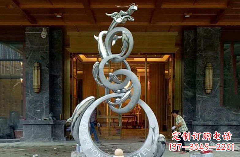 运城中领雕塑高端定制不锈钢龙门雕塑