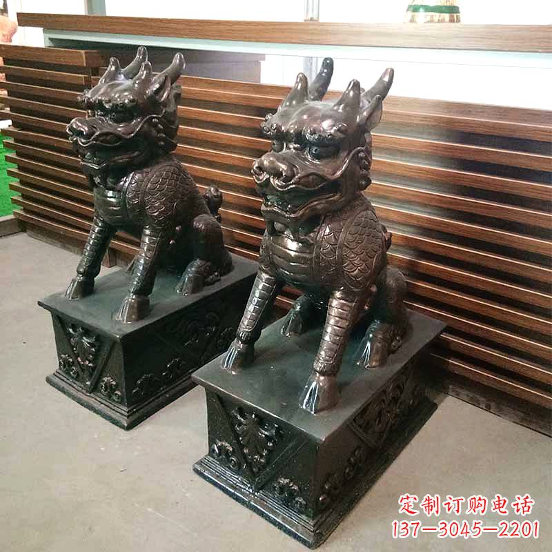 运城饰你家门口的瑞祥麒麟雕塑