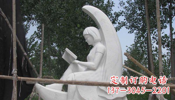 运城中领雕塑高品质小女孩汉白玉石雕