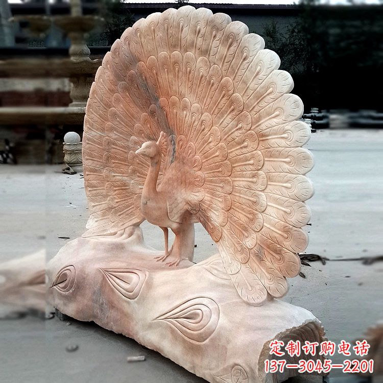 运城艺术精美的孔雀石红雕塑