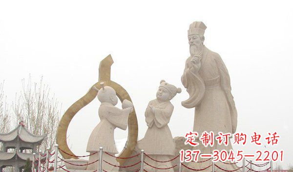 运城全新手工制作的孔融让梨石雕