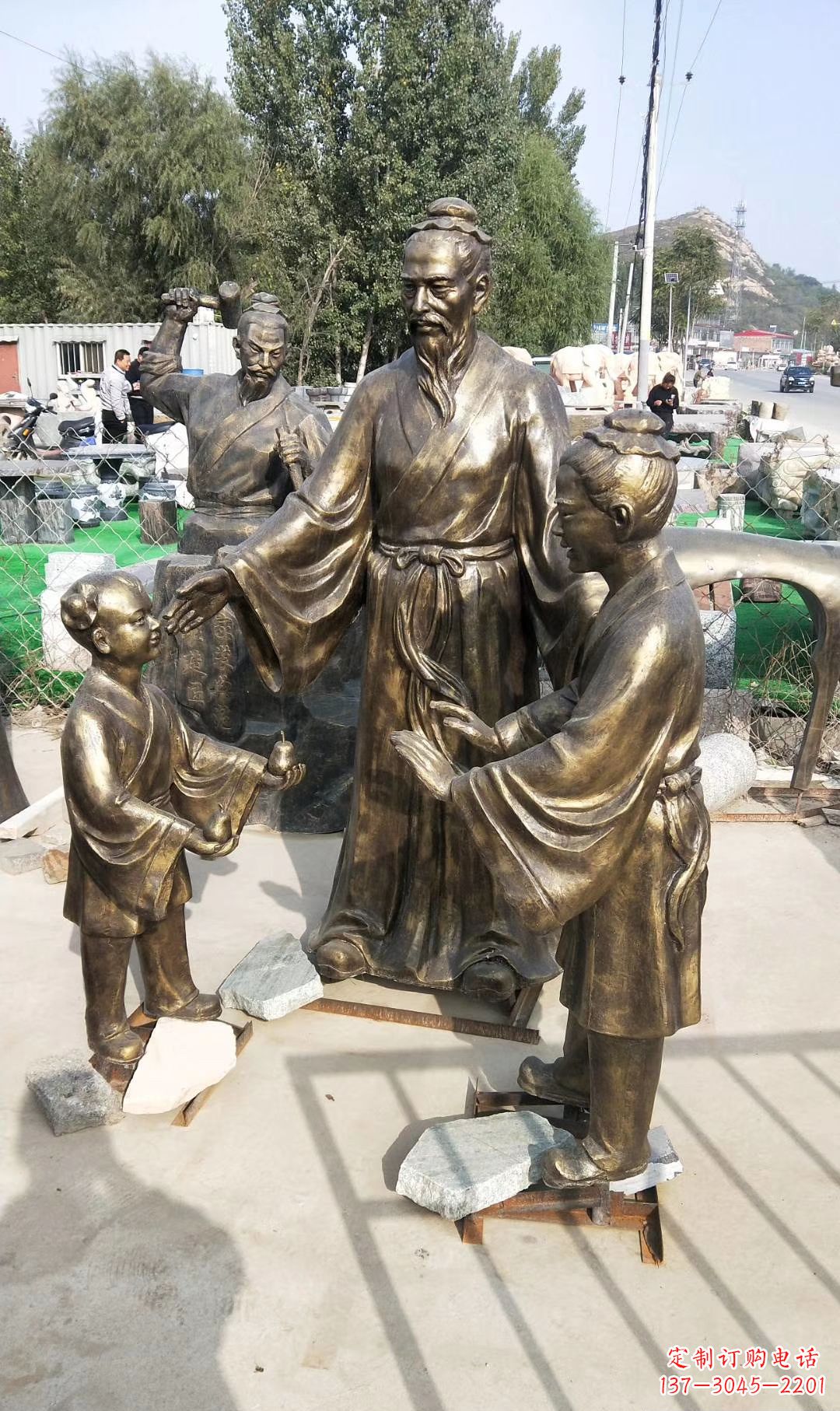 运城孔融让梨人物雕塑,传承名家之美