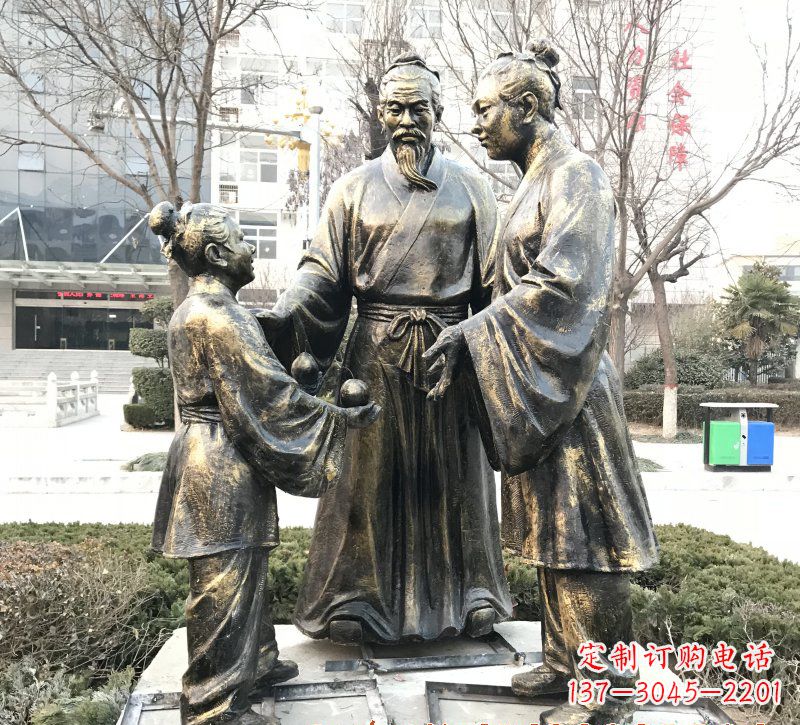 运城高端孔融让梨人物铜雕