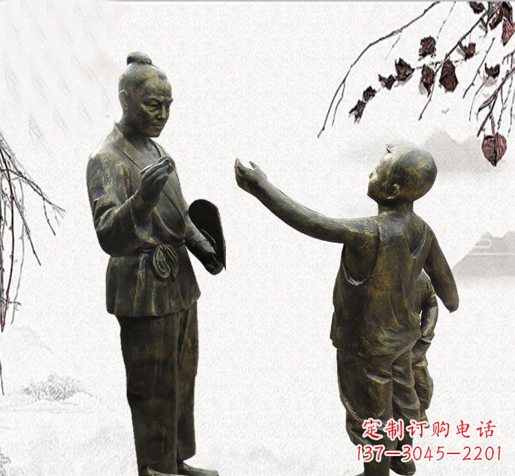 运城孔融让梨铜雕,专业定制高品质