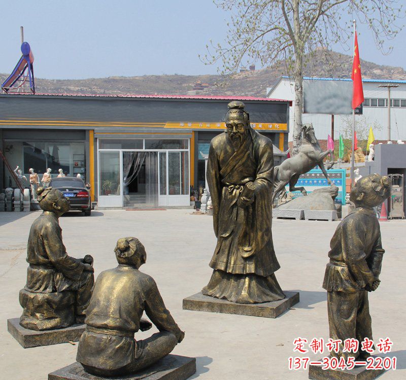 运城经典孔子雕塑,悠久文化传承