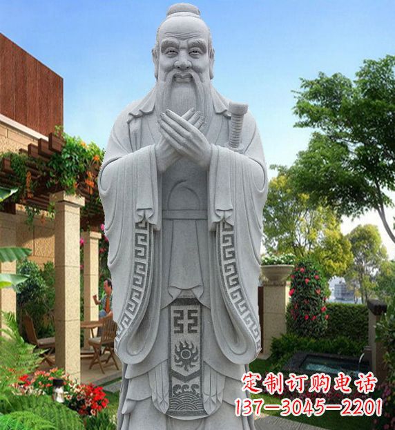 运城备受尊崇的孔子青铜雕塑