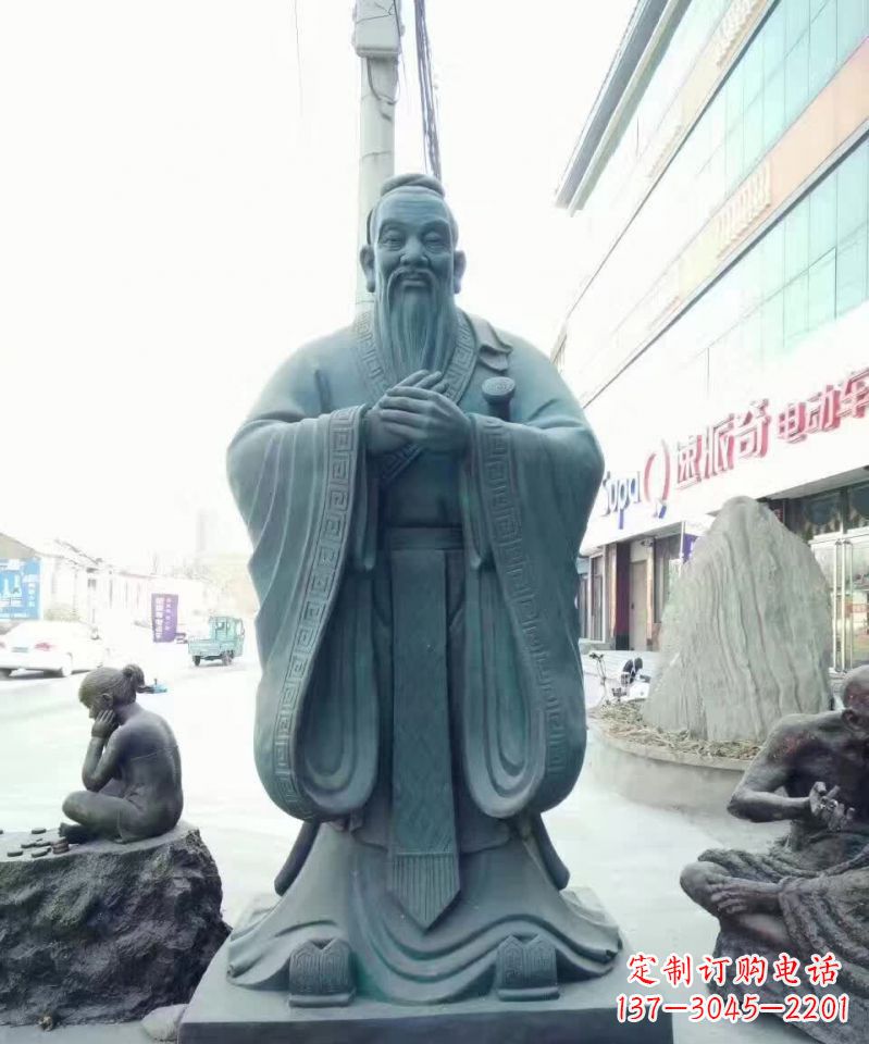 运城拥有传统文化气息的精美孔子雕像