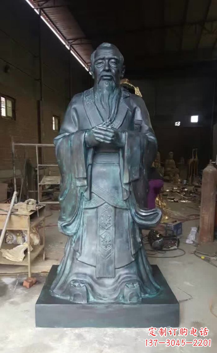 运城中领雕塑的孔子青铜雕塑