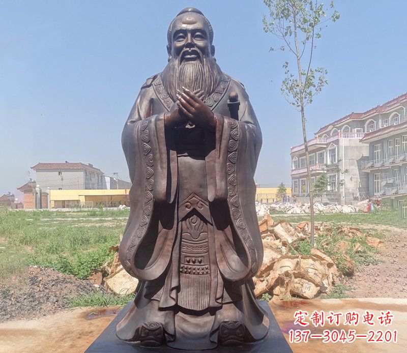 运城拥有历史传承的孔子铜雕