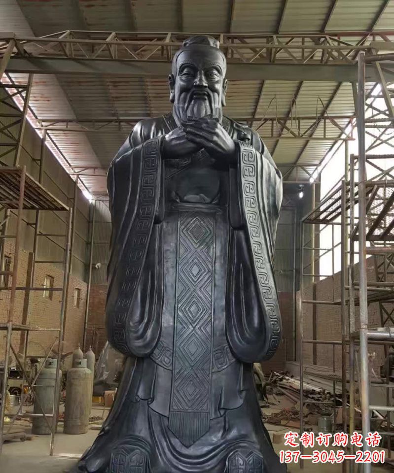 运城表彰传统文化,尊贵的孔子雕塑