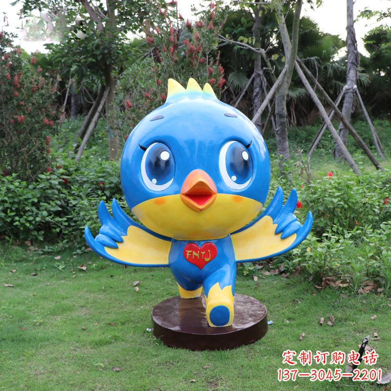 运城蓝色梦幻,玻璃钢鸽子雕塑