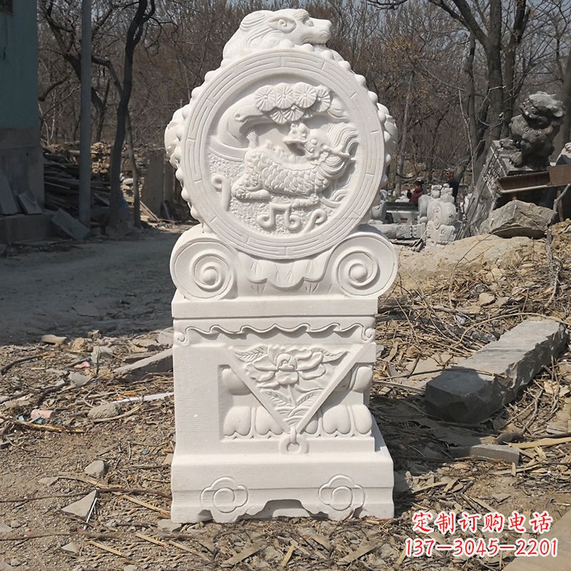 运城老石狮子门墩雕塑,打造与众不同的定制雕塑