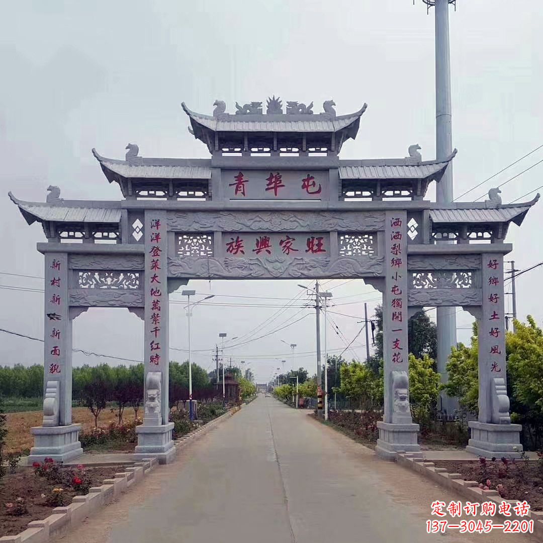 运城精致牌坊雕塑,精美式微精致