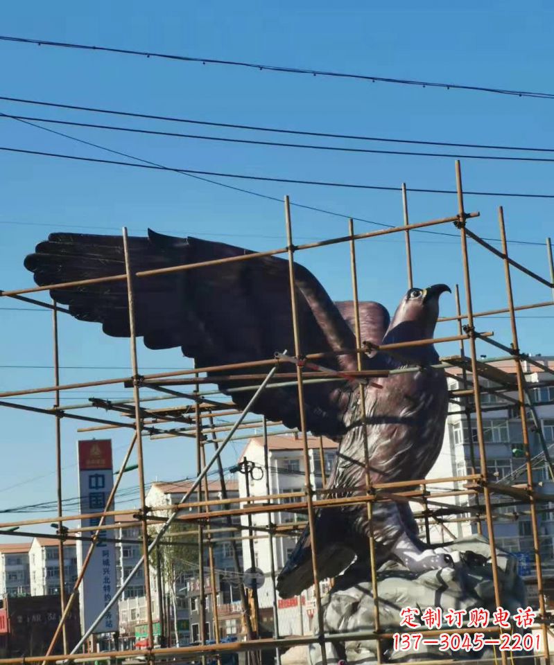 运城高雅精致精美老鹰铜雕