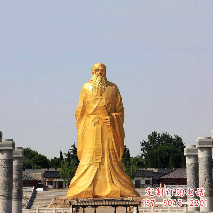 运城经典人物老子雕像，表达真情