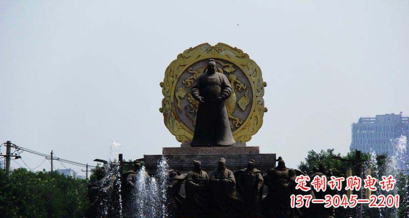 运城李世民古代名人铜雕