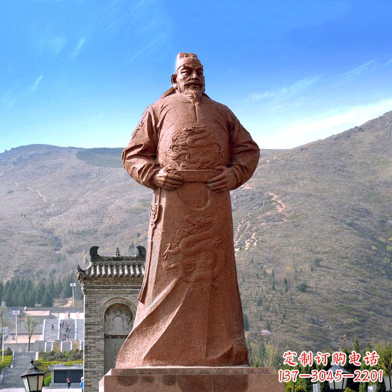 运城『李世民传神砂岩石雕塑』