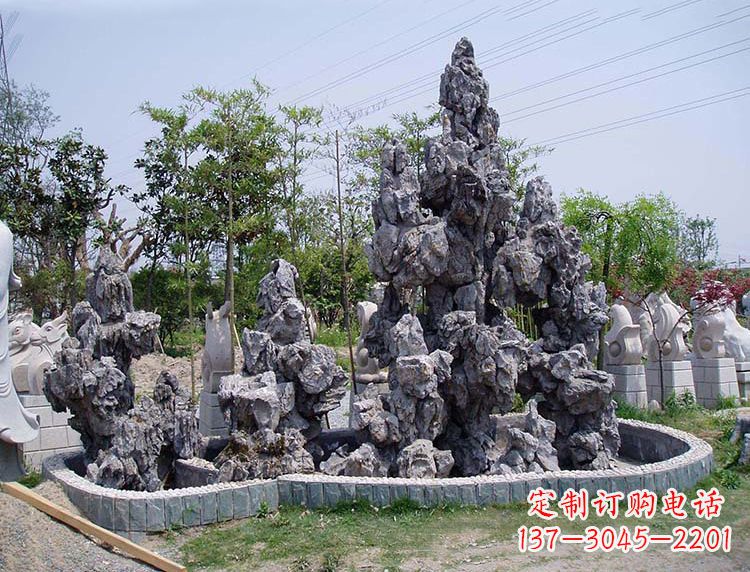 运城用心雕刻,灵璧石奇石假山雕塑