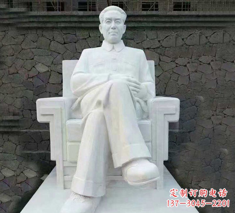 运城珍贵历史——纪念刘少奇伟人的大理石雕塑