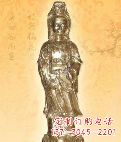 运城鎏金观世音菩萨雕塑,让你神马都不愁