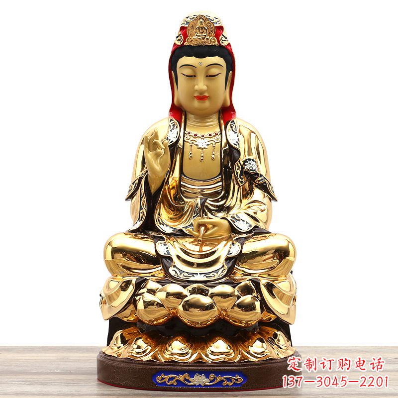 运城荣耀观世音,精巧纯铜雕塑