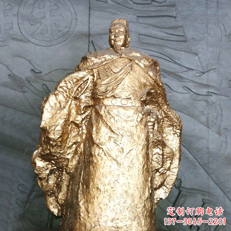 运城鎏金明太祖雕像,精美历史纪念品