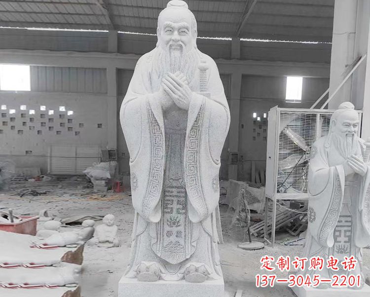 运城精美的孔子雕像,精雕细琢,彰显文明之美