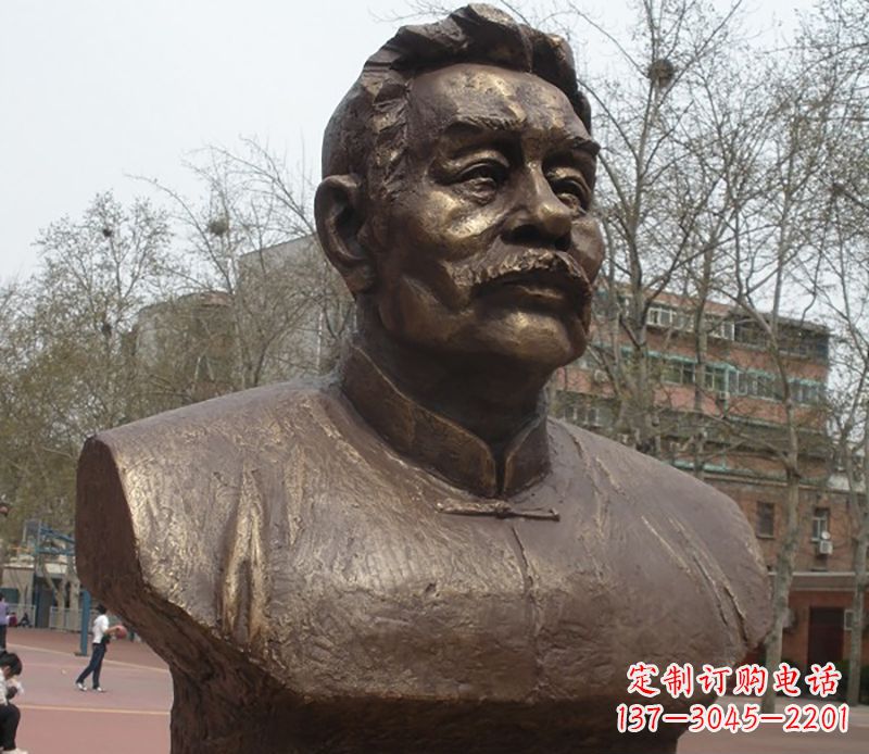 运城鲁迅胸像名人铜雕是中领雕塑公司定制的一款…
