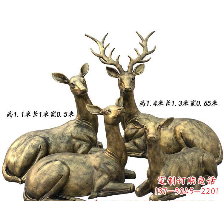 运城精致鹿群铜雕,雕刻出无可比拟的优雅