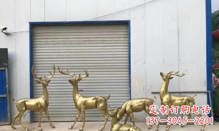 运城高贵典雅的鹿群铜雕