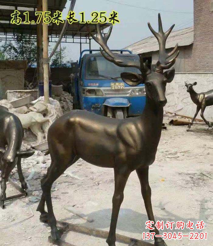 运城艺术精美,高品质鹿铜雕塑