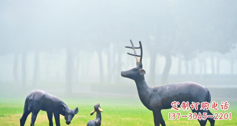 运城鹿一家:精美绝伦的动物铜雕