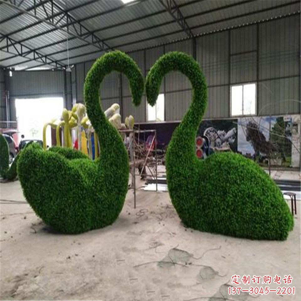 运城绿植抽象特制天鹅雕塑