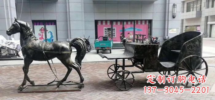 运城高质量马车景观铜雕