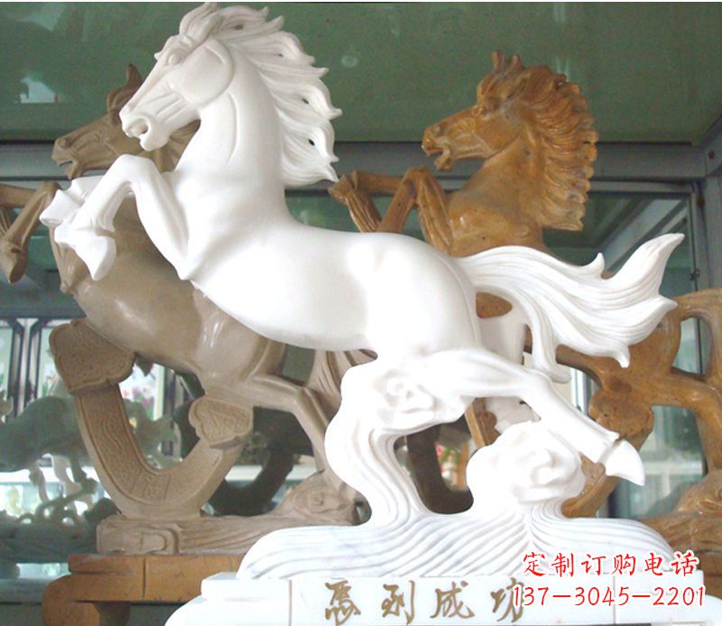 运城精美马到成功景观石雕