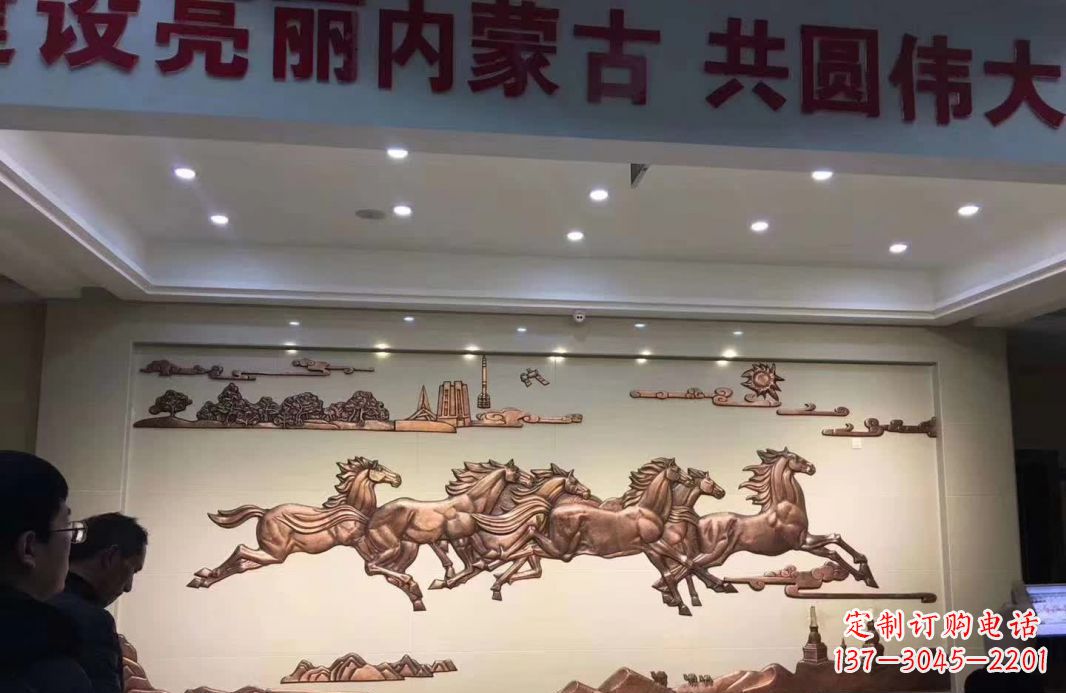运城完美展示马到成功的铜马雕塑