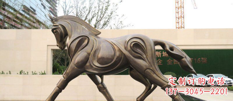 运城艺术雕塑,马系动物铜雕