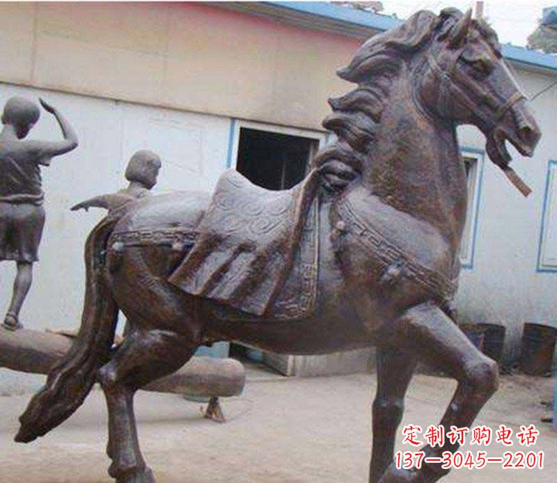 运城精美动物铜雕,增添马公园魅力