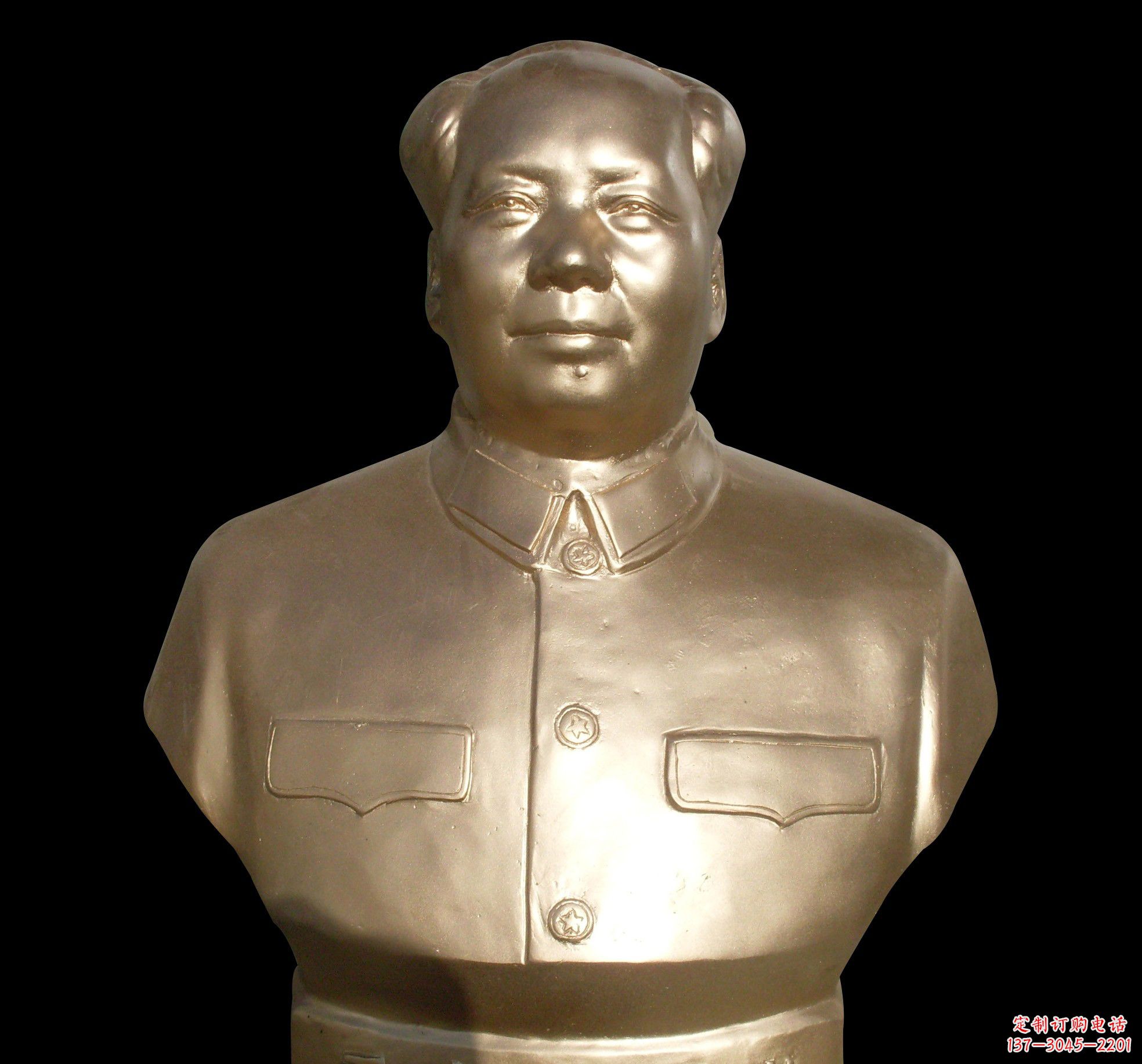 运城劳动精神永存——毛主席半身铜像