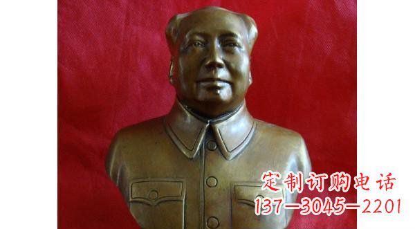 运城毛主席伟人胸像铜雕,精美纳米工艺制作