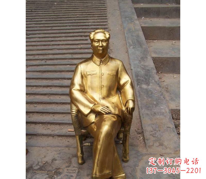 运城毛泽东伟人铜雕纪念像
