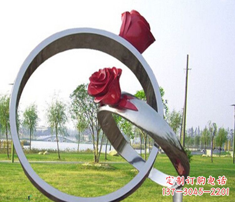 运城不锈钢戒指雕塑展示