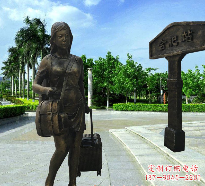 运城美貌铸就的美女铜雕