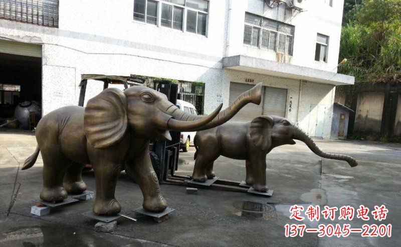 运城典雅大象铜雕,精美艺术品